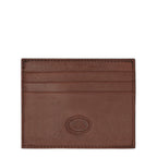 Lieblingstasche brown leather card case with multiple card slots and embossed logo