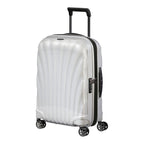 Lieblingstasche C-Lite Spinner 55/20 Exp carry-on suitcase in off-white with a textured shell and four spinner wheels.