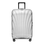 Lieblingstasche C-Lite Spinner 69/25 suitcase in white with a textured shell and four spinner wheels.