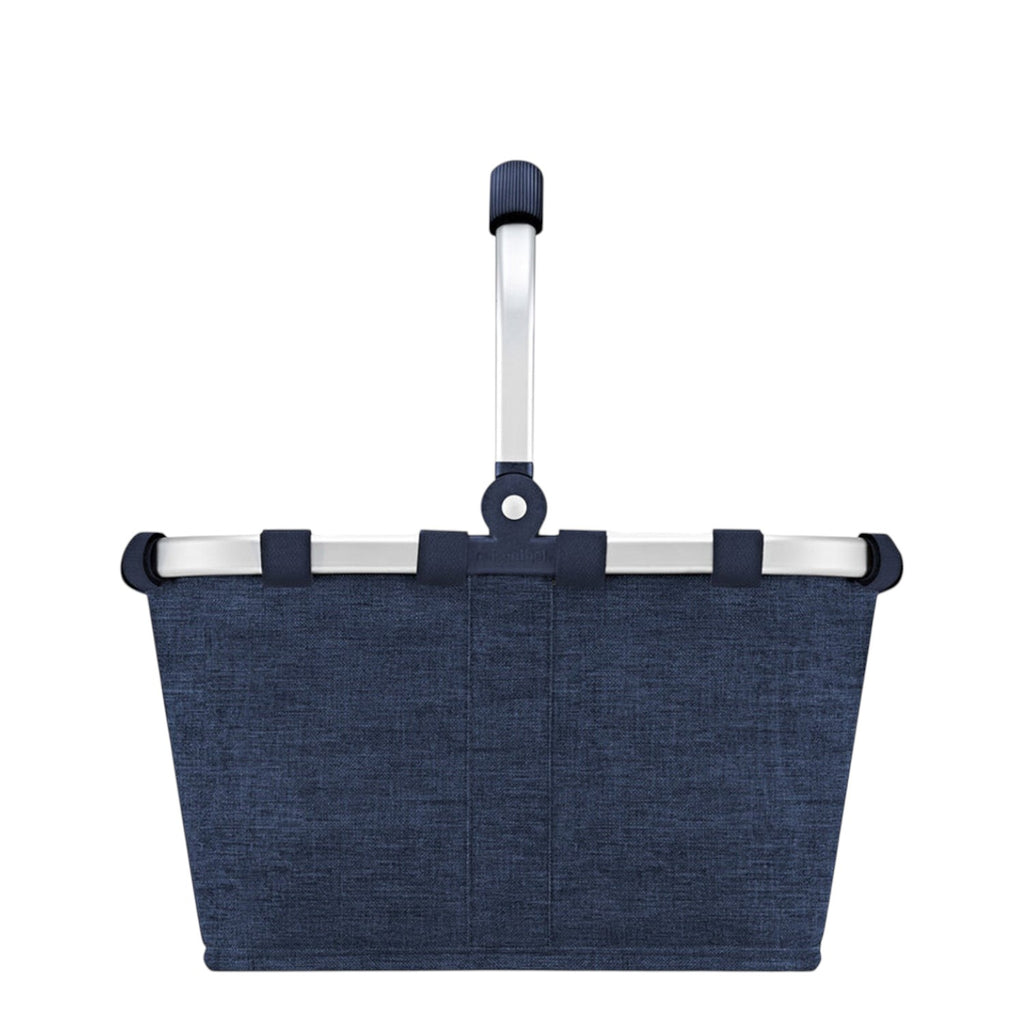 Lieblingstasche Carrybag XS in dark blue fabric with a silver aluminium frame and ergonomic handle