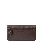 Lieblingstasche Charlene dark brown leather wallet with a front zip pocket and branded metal hardware.