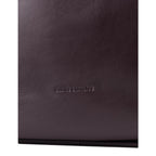 Lieblingstasche Coral dark brown leather bag with embossed aunts & uncles logo detail