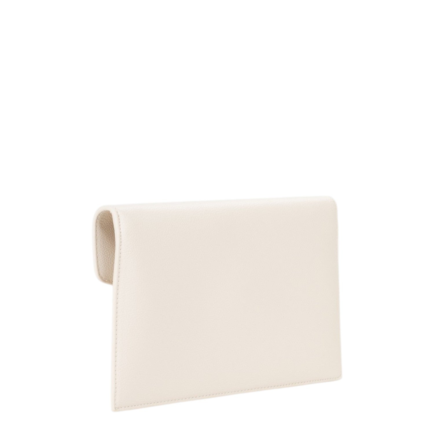 Lieblingstasche Pochette Luxe clutch in cream leather with a fold-over top.