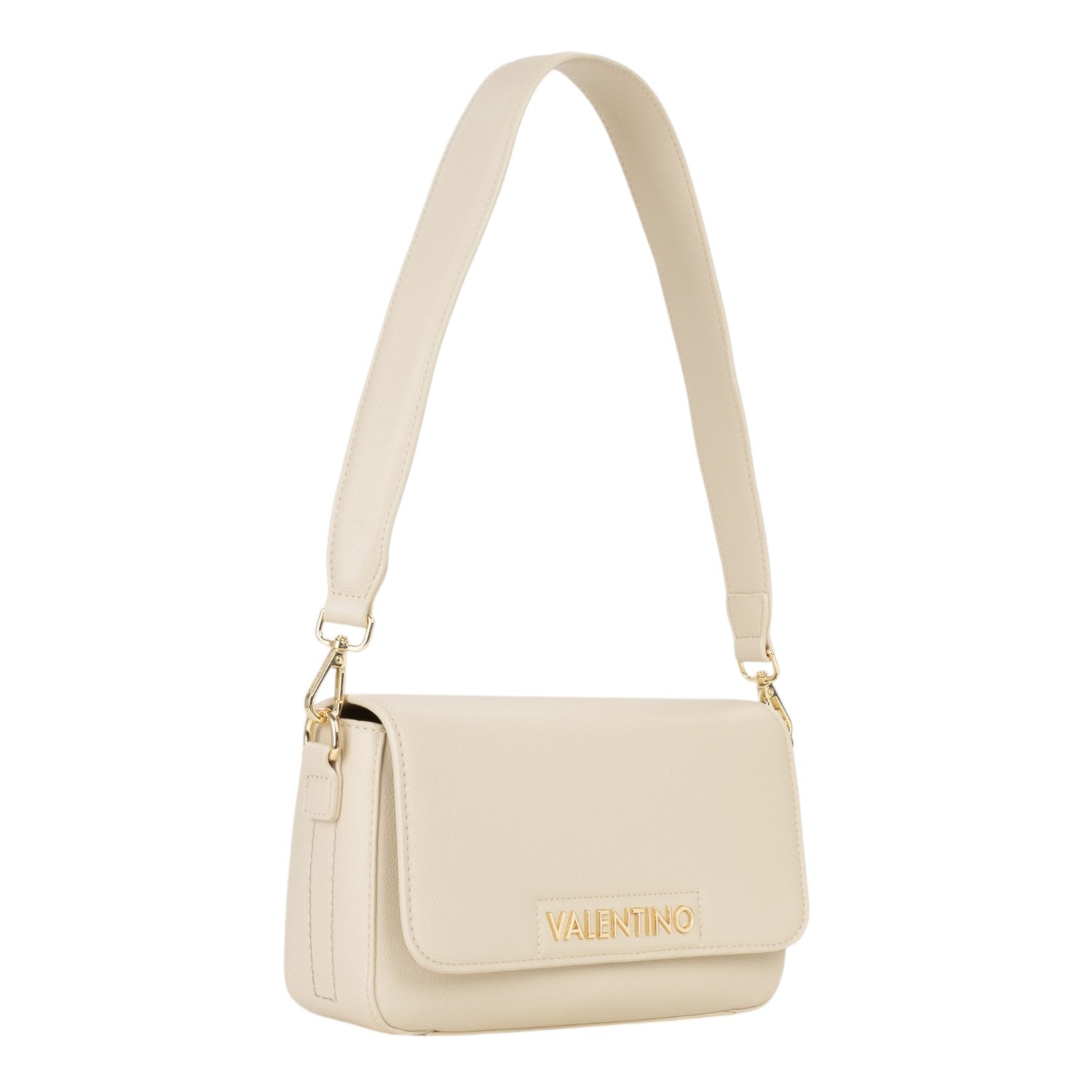 Lieblingstasche Flap Bag Aury Re in cream leather with gold hardware and embossed logo.