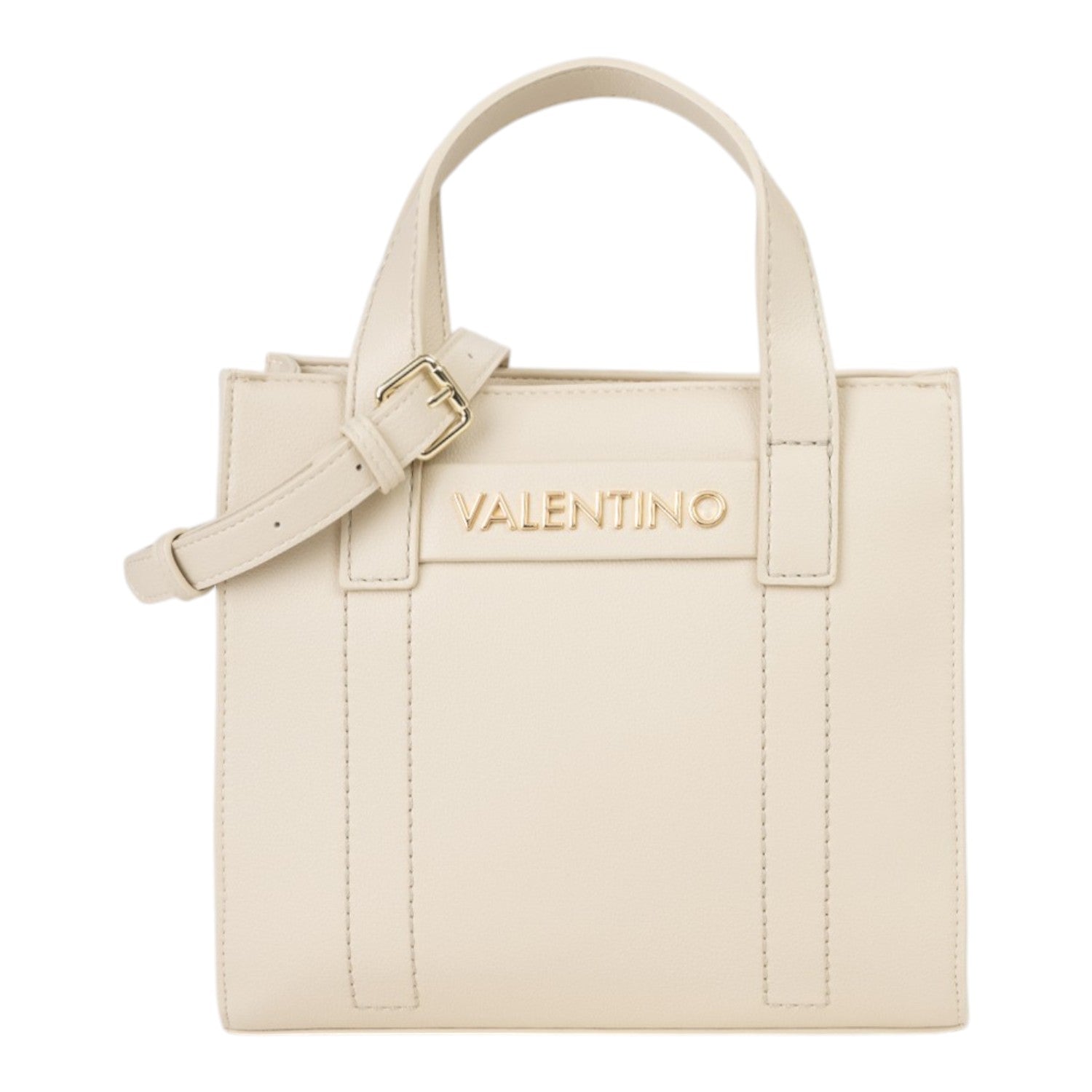 Lieblingstasche cream leather mini tote bag with gold hardware and embossed logo