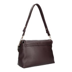 Lieblingstasche Crossbody L bag in dark brown pebbled leather with an adjustable shoulder strap and gold hardware