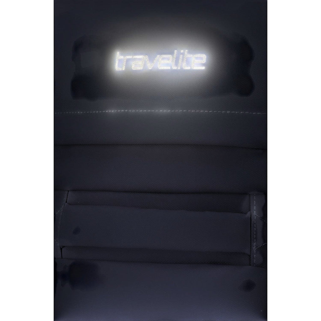 Lieblingstasche dark blue travelite BOLONIA L wheeled travel bag with padded handle.