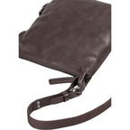 Lieblingstasche Mrs. Chocolate Cookie dark brown leather crossbody bag with adjustable strap and zipper closure