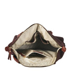 Lieblingstasche Sofia L dark brown suede tote bag with multiple interior pockets and leather trim.