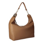 Lieblingstasche ECS Hobo M brown leather shoulder bag with gold chain strap detail