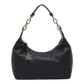 Lieblingstasche ECS Hobo S black shoulder bag with gold chain strap and logo charm