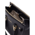 Lieblingstasche ECS Satchel S in black with gold hardware, zipper closure, and branded interior lining.