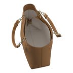 Lieblingstasche ECS Tote L in tan pebbled leather with gold chain handles and a spacious interior compartment