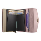 Lieblingstasche Envelope Original wallet in soft pink leather with a gold metal card protector and black interior