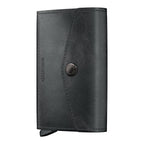 Lieblingstasche Envelope Vintage black leather wallet with a snap button closure and card mechanism