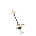 Lieblingstasche Espresso Martini charm in cream and dark brown leather with gold-tone hardware and logo tag