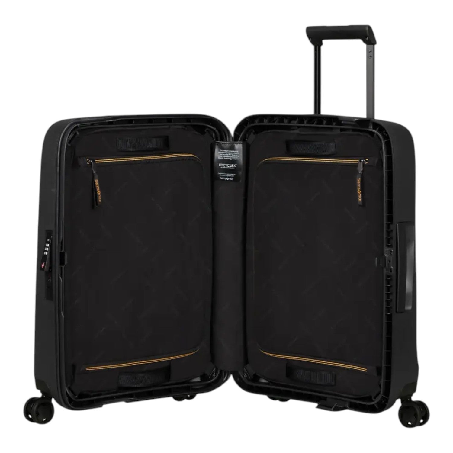 Lieblingstasche Essens Spinner 75/28 black suitcase with TSA lock and removable interior. Durable and lightweight.