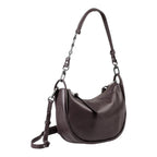 Lieblingstasche Fawn dark brown leather hobo bag with a decorative chain strap and adjustable shoulder strap