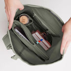 Lieblingstasche GOT BAG Rolltop 2.0 backpack interior showing laptop sleeve, water bottle pocket, and organized storage