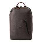 Lieblingstasche a/u by aunts & uncles Hamamatsu backpack in dark brown coated canvas with leather details
