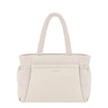 Lieblingstasche Hellvi Cloud Medium tote bag in beige with quilted padding, side bottle pockets, and top handles.