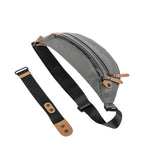 Lieblingstasche a/u by aunts & uncles Ichikawa grey belt bag made of coated canvas with leather details