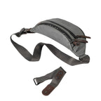 Lieblingstasche a/u by aunts & uncles Ichikawa grey belt bag in coated canvas with leather details and adjustable strap