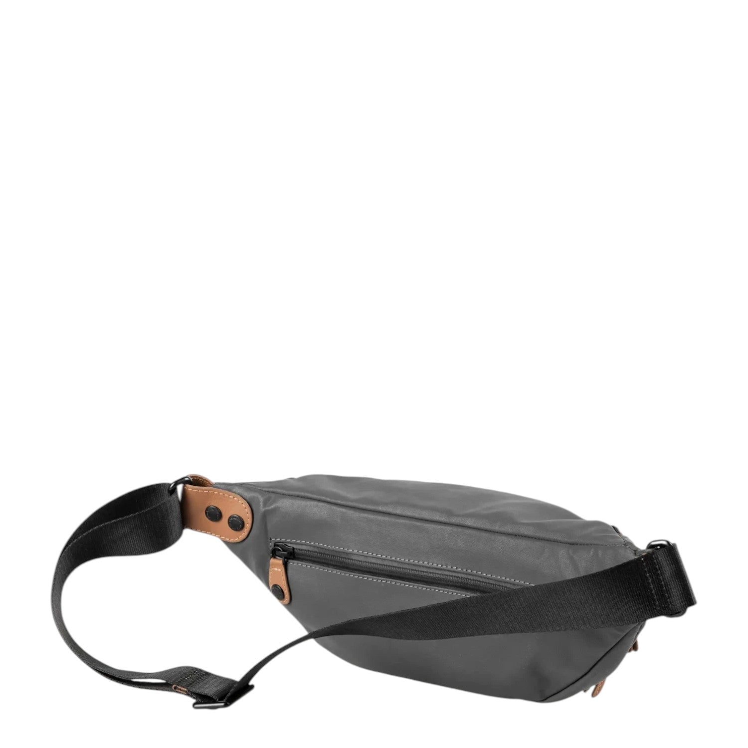 Lieblingstasche a/u by aunts & uncles Ichikawa grey water-resistant canvas belt bag with leather details