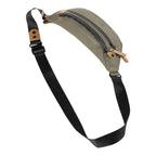 Lieblingstasche a/u by aunts & uncles Ichikawa belt bag in olive green coated canvas with leather details