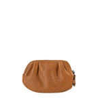 Lieblingstasche Jacy brown premium leather key case with a compact pleated design and secure zipper closure