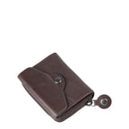 Lieblingstasche Judy dark brown leather wallet with a snap button closure and zip-around design