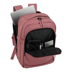 Lieblingstasche Kick Off Cabin Rucksack in dusty rose with laptop compartment and open front organizer pocket