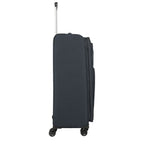 Lieblingstasche KICK OFF large expandable trolley suitcase in dark grey with four wheels and telescopic handle