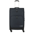 Lieblingstasche KICK OFF large expandable 4-wheel trolley suitcase in dark grey with front zip pockets
