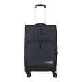 Lieblingstasche KICK OFF medium expandable 4-wheel trolley suitcase in dark grey with front zip pockets