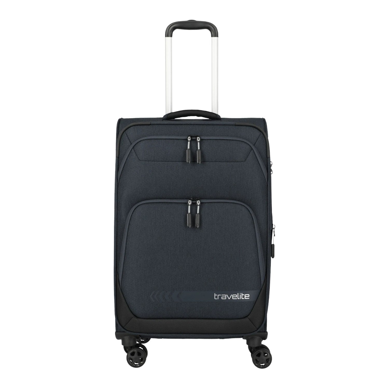 Lieblingstasche KICK OFF medium expandable 4-wheel trolley suitcase in dark grey with front zip pockets