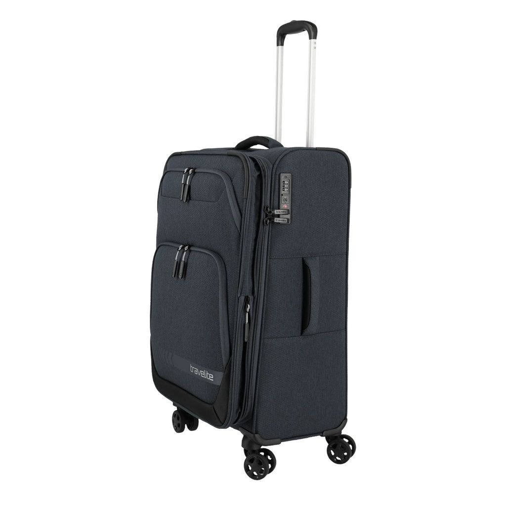 Lieblingstasche KICK OFF medium expandable 4-wheel trolley suitcase in dark grey with TSA lock and side handle