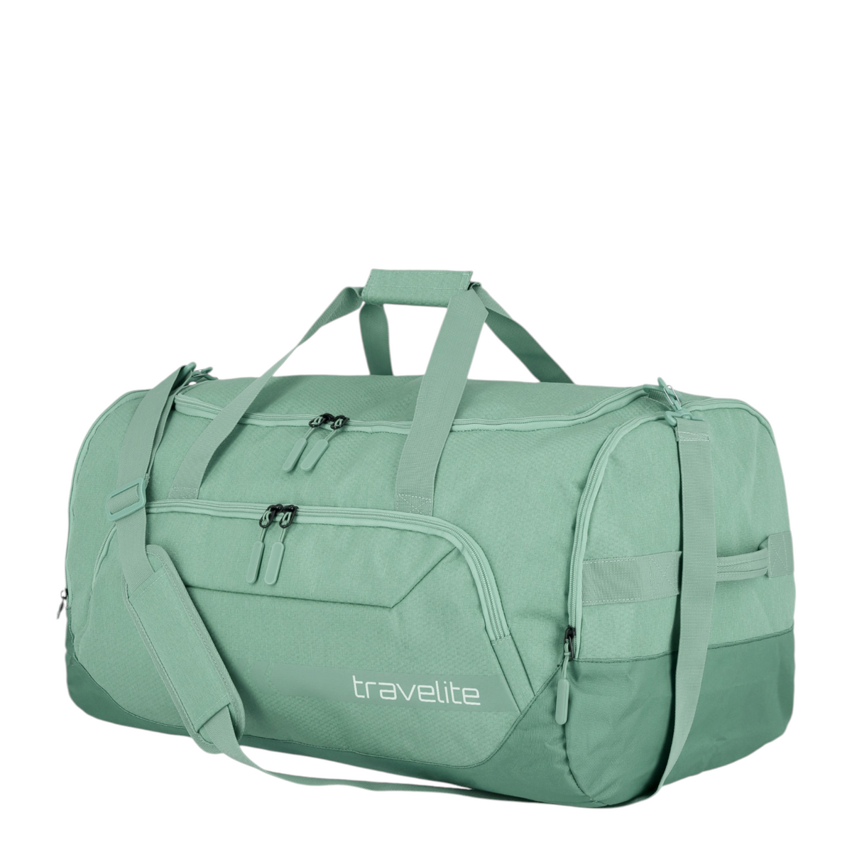 Lieblingstasche Kick Off large travel duffel bag in sage green with durable fabric and multiple zippered pockets