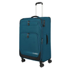 Lieblingstasche KICK OFF large expandable 4-wheel trolley suitcase in petrol blue with front pockets and TSA lock