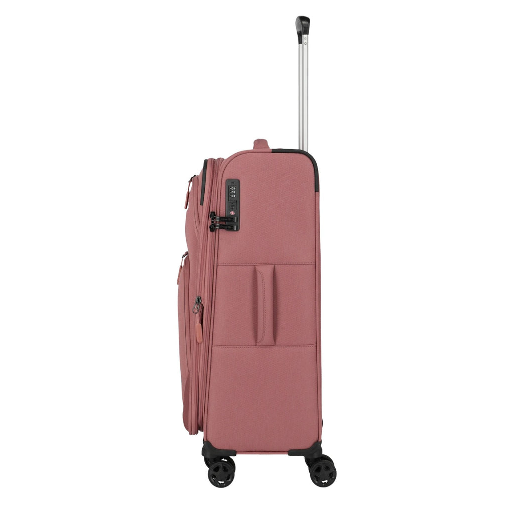 Lieblingstasche KICK OFF medium expandable 4-wheel trolley suitcase in dusty rose with side handle and TSA lock