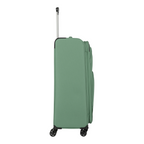 Lieblingstasche Kick Off large expandable 4-wheel trolley suitcase in sage green with side view