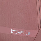 Lieblingstasche KICK OFF Trolley S in dusty rose with a textured honeycomb fabric pattern and silver travelite logo.
