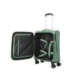 Lieblingstasche Kick Off 4-wheel carry-on trolley in sage green with open interior, packing straps, and TSA lock