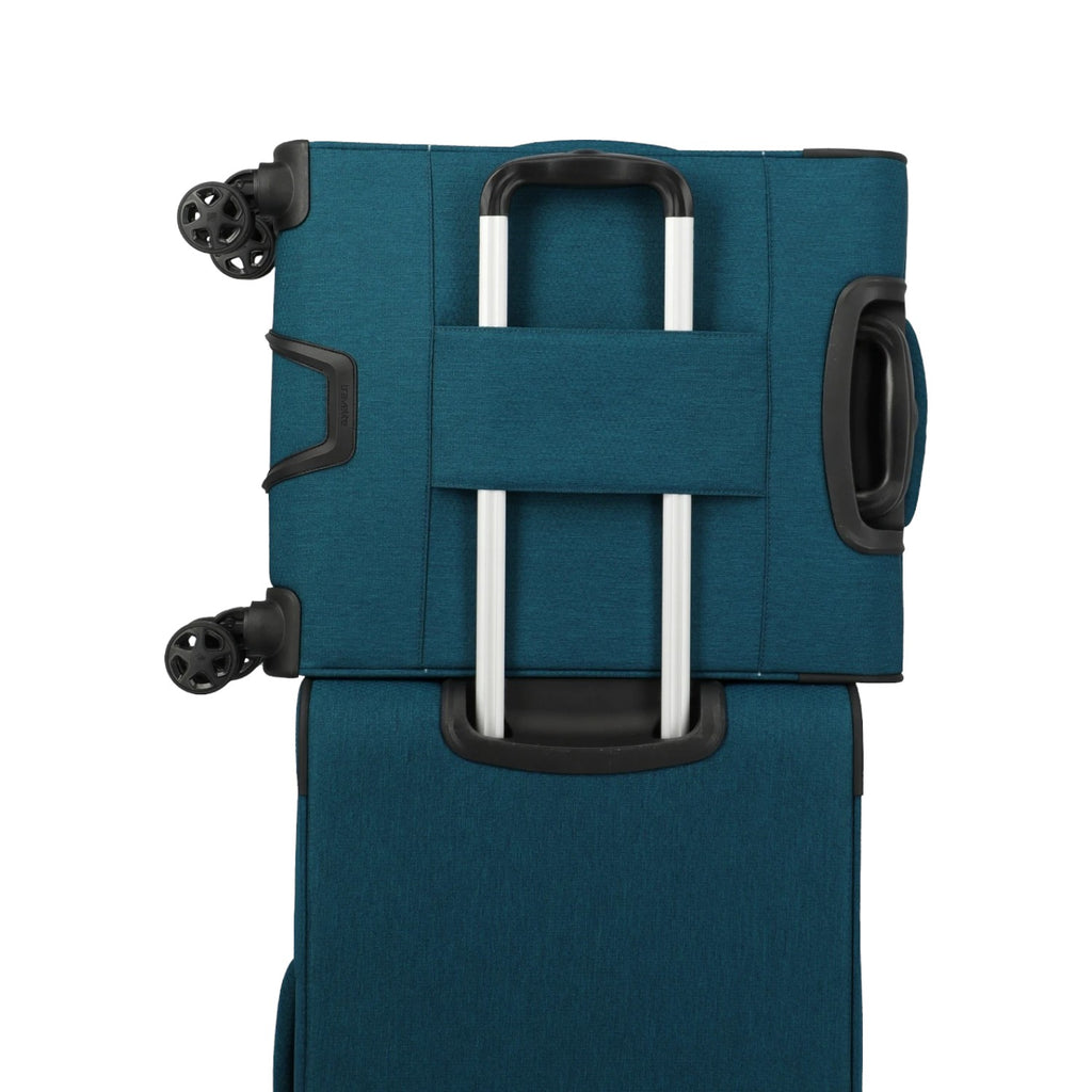 Lieblingstasche KICK OFF trolley suitcase in petrol blue with telescopic handle and four spinner wheels