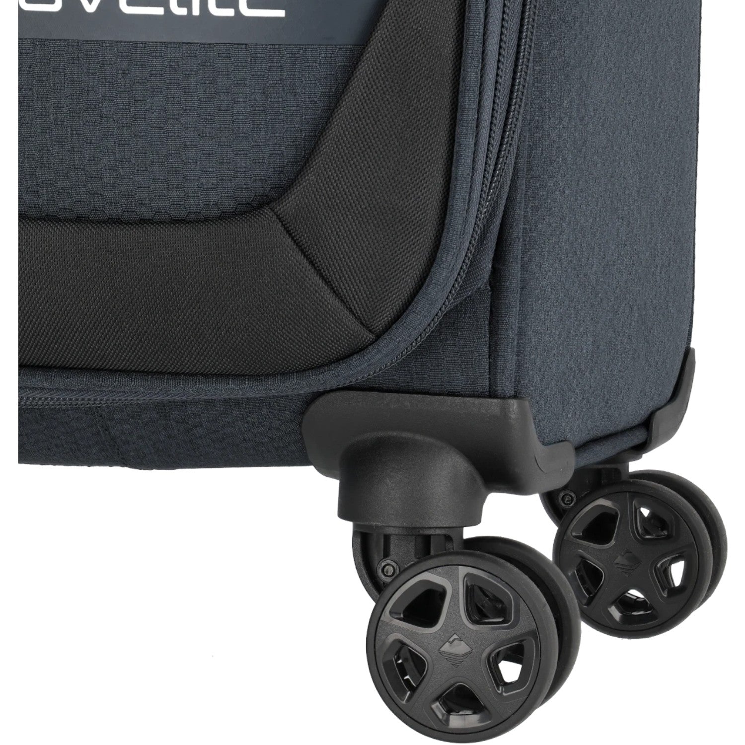 Lieblingstasche KICK OFF trolley suitcase featuring durable dark blue fabric and smooth-rolling 360-degree wheels.