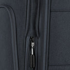 Lieblingstasche KICK OFF trolley suitcase in dark grey with a close-up view of the durable zipper and fabric detail.