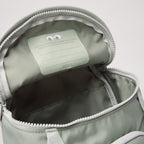 Lieblingstasche Kids Adventure Daypack interior view with name tag label in sage green recycled plastic fabric