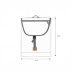 Lieblingstasche Landgang Mini backpack technical drawing showing dimensions of 38cm height and 27cm width
