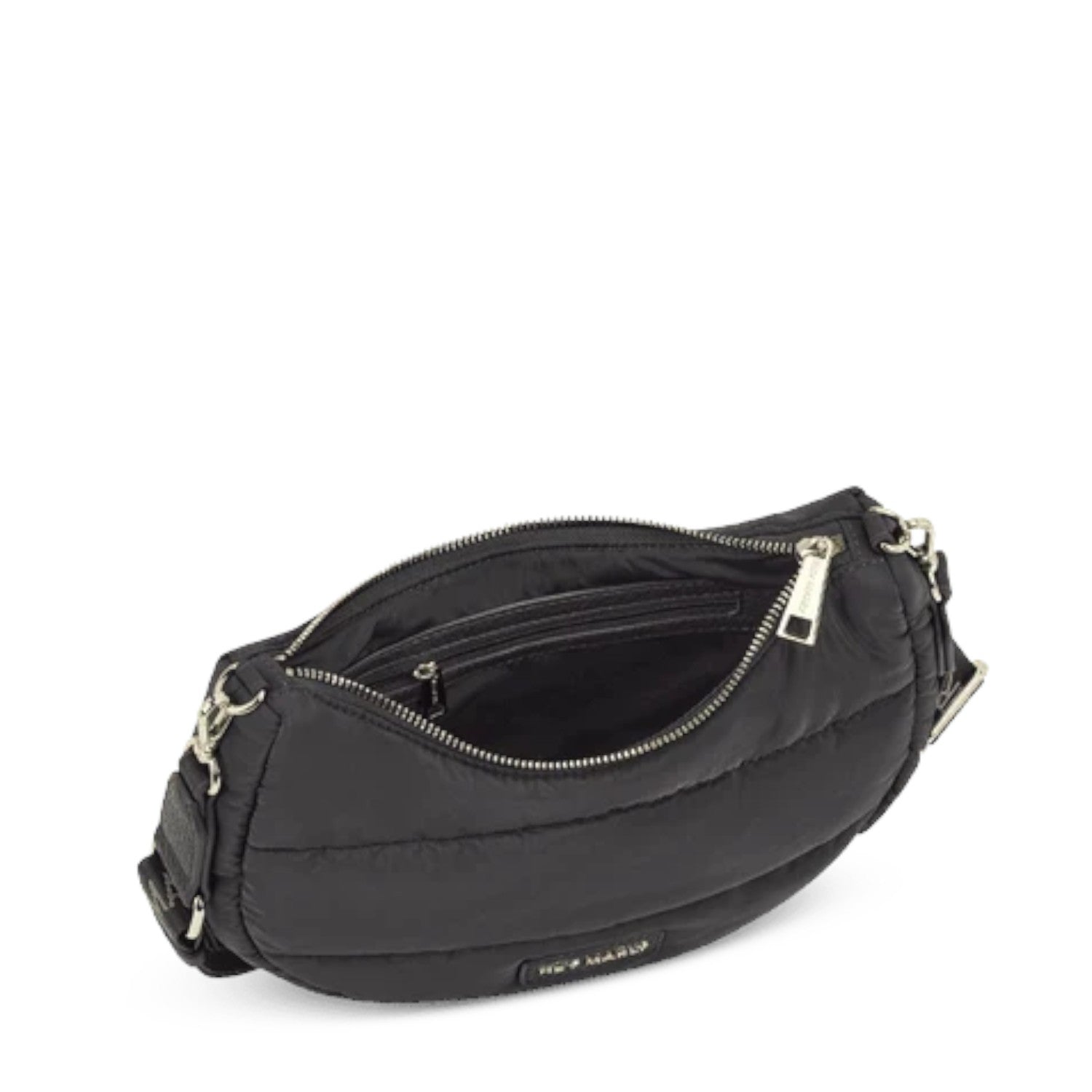 Lieblingstasche Lifetime Buddy S black quilted nylon crossbody bag with zipper closure and interior pocket