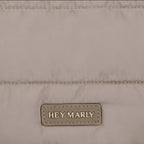 Lieblingstasche Lifetime Buddy S bag in taupe nylon with a stitched HEY MARLY logo patch